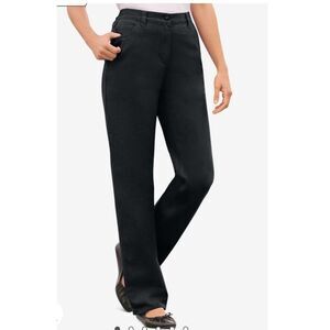 NWT size 40 Woman Within black denim jeans